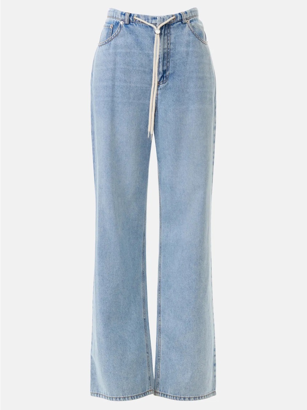 Rails Normandie Light Blue Wide-Leg Jeans with Drawstring